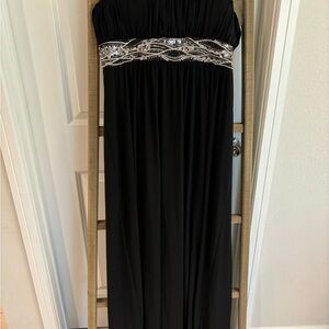 JS Boutique Black Dress with Silver Accents